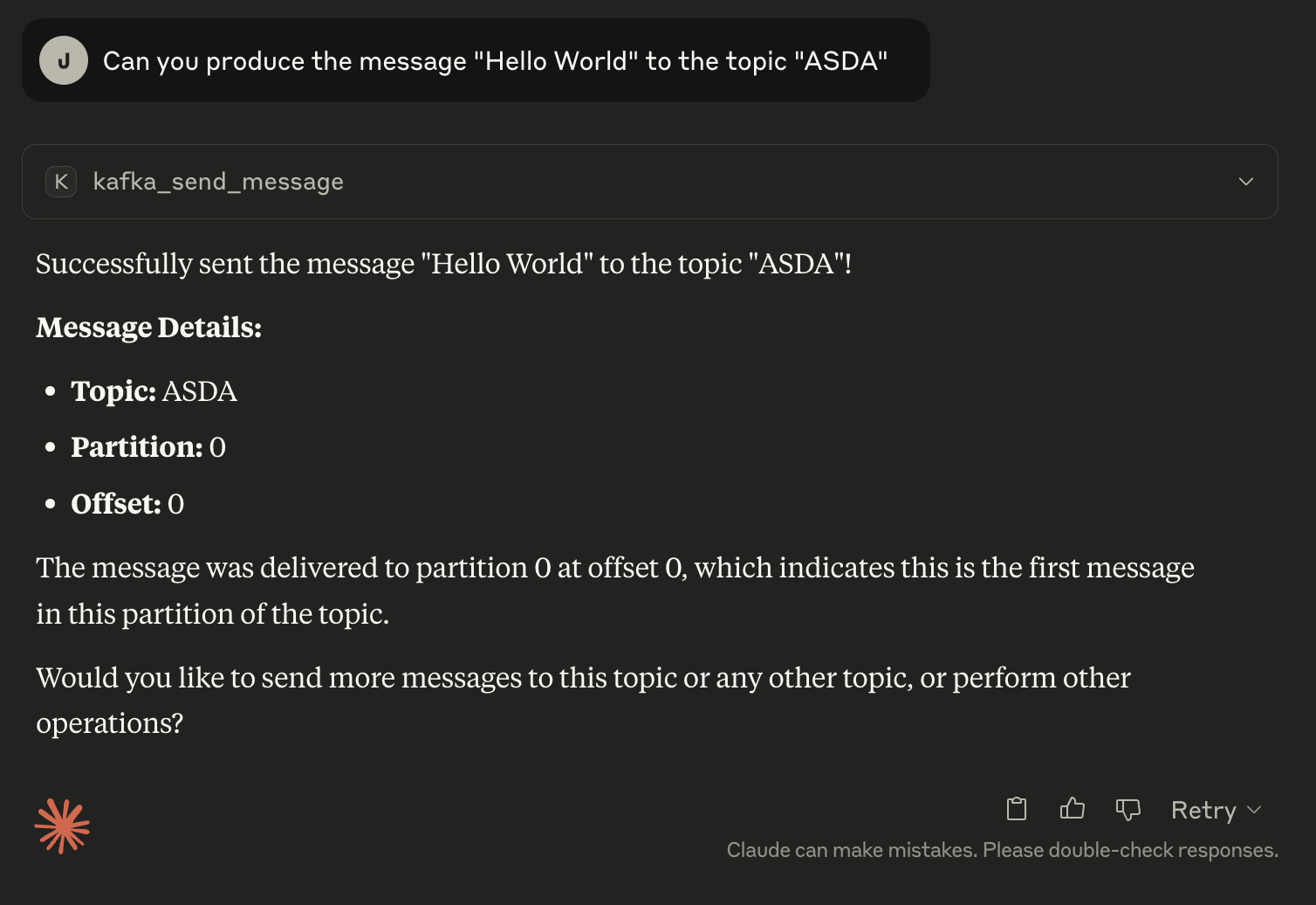 Producer messages